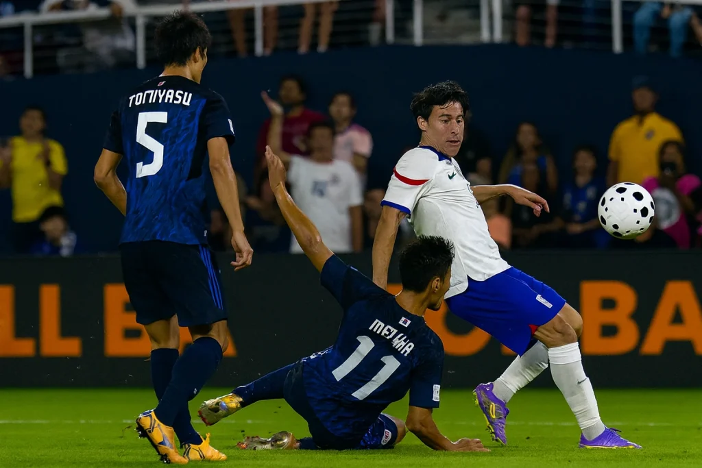 Pemain Amerika Serikat merayakan gol ke gawang Jepang pada laga FIFA Matchday di Columbus, Ohio.